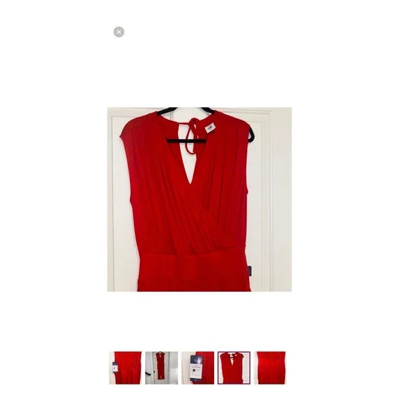 Cabi Jumpsuit Uptown Playsuit Sz M Red Soft Knit Sexy Comfy Stretchy Travel - Picture 5 of 9